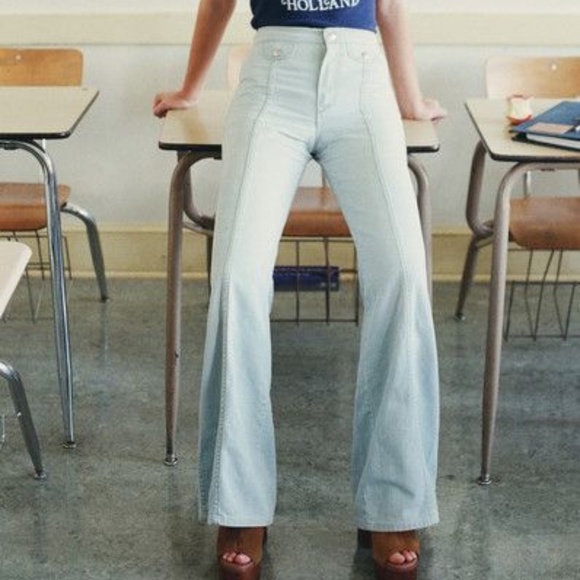 Ralph Lauren Pants - Vintage Ralph Lauren • High Rise Sky Velvet Bells